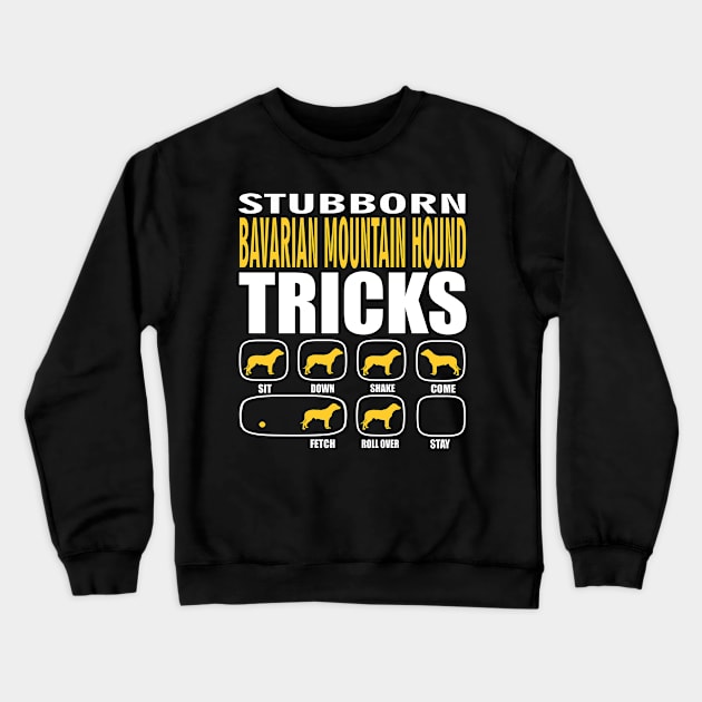 Stubborn Bavarian Mountain Hound Tricks Crewneck Sweatshirt by Madfido